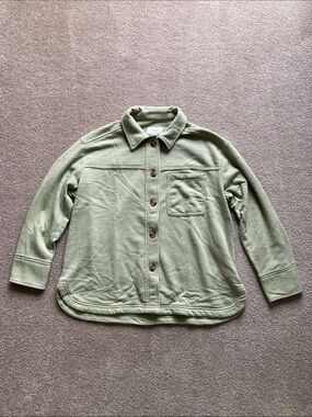 American Eagle Outfitters Light Green Button Up Sweater Size Small